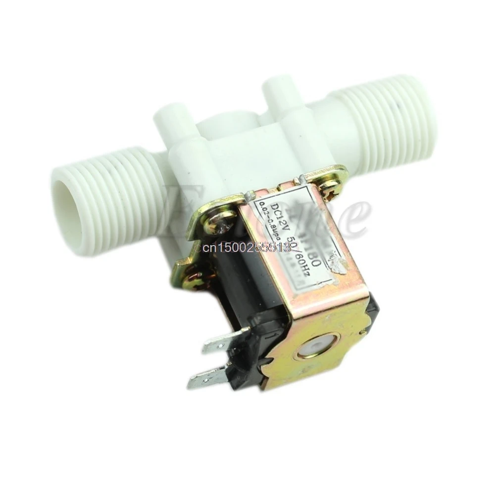 12 В Электрический электромагнитный клапан Магнитная DC N/C воды впуска воздуха коммутатором потока 1/2"