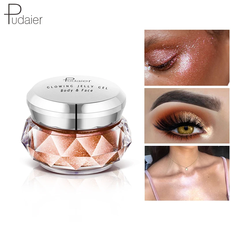 

Pudaier 8 colors Shimmer Highlighter Powder Palette Face Contouring Makeup Highlight Make up Face Bronzer Brighten Skin