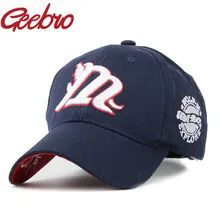 Geebro с буквой «М» и Бейсбол Кепки Snapback для бейсболка для мужчин для папы волк Bone Casquette летняя бейсболка Кепки s полностью закрытые кепки для Для женщин
