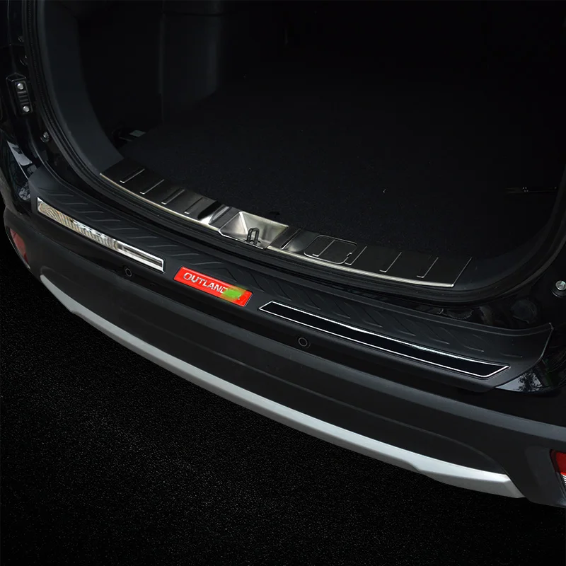 Для Mitsubishi Outlander 2013 2017 нержавеющая сталь внешний интерьер задний багажник бампер