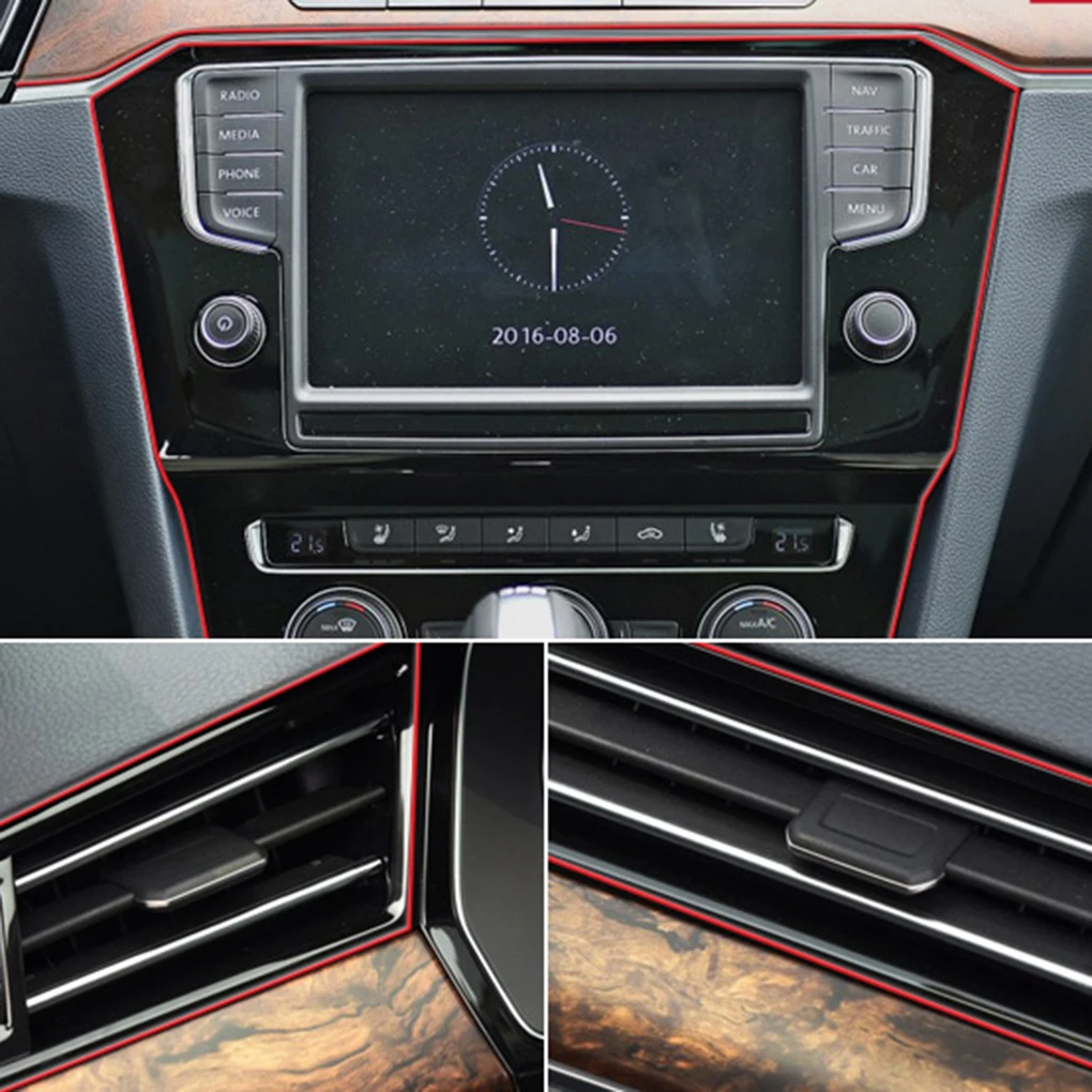 

5 Meters Car Door Dashboard Air Outlet Steering Simidi-Inner Flexible Strips Decoration Line Styling Car-Shaper Accessories