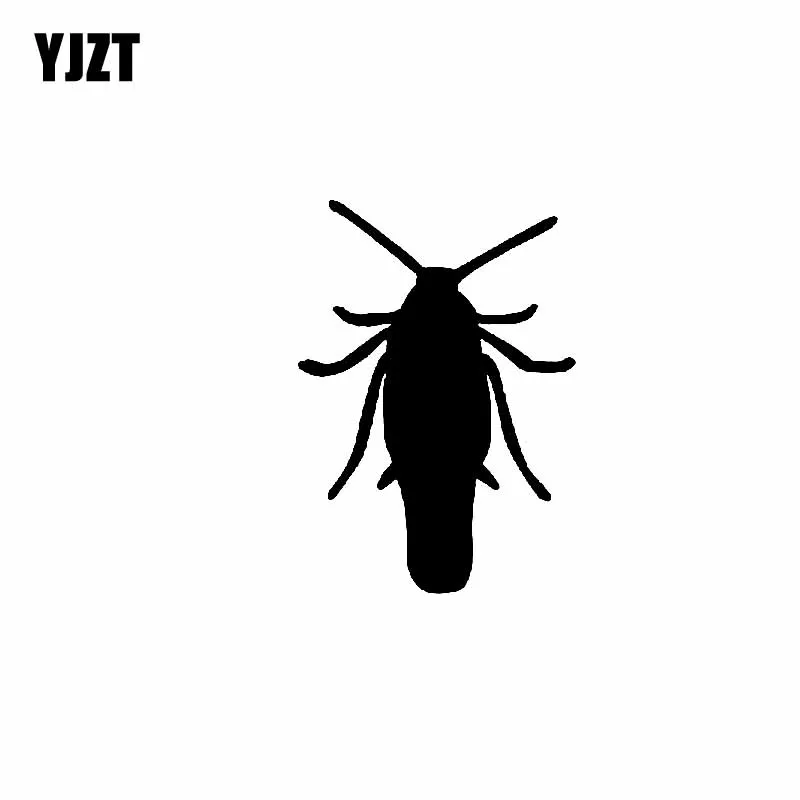 YJZT 10,1 см * 14,2 см Ослепительная необычайно насекомое ошибка тени прохладная нежная виниловая наклейка на машину наклейка черный/серебристый