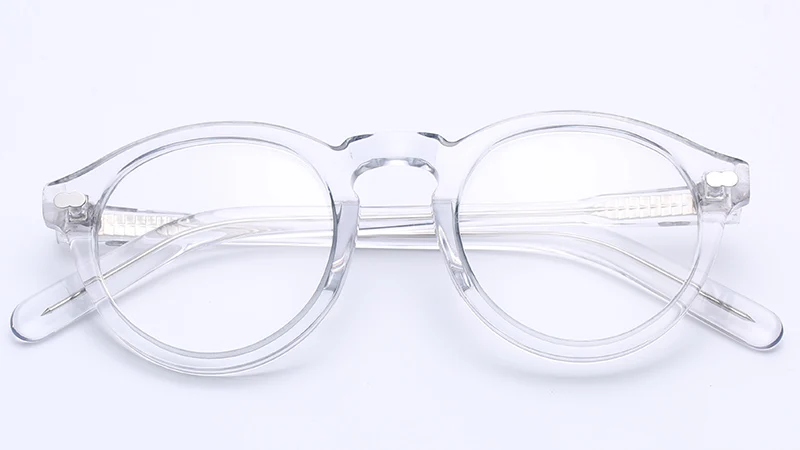 Ацетатные оптические очки оправа для женщин и мужчин фирменный дизайн близорукость винтажные Ретро Круглые очки ультра легкие прозрачные очки Oculos - Цвет оправы: 4
