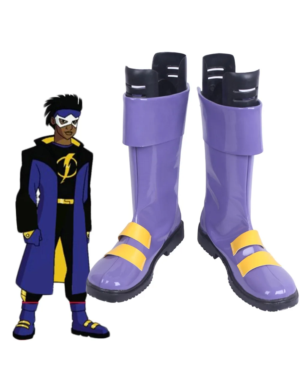 DC Comics Virgil Ovid Hawkins Static Cosplay Boots Shoes Custom Made