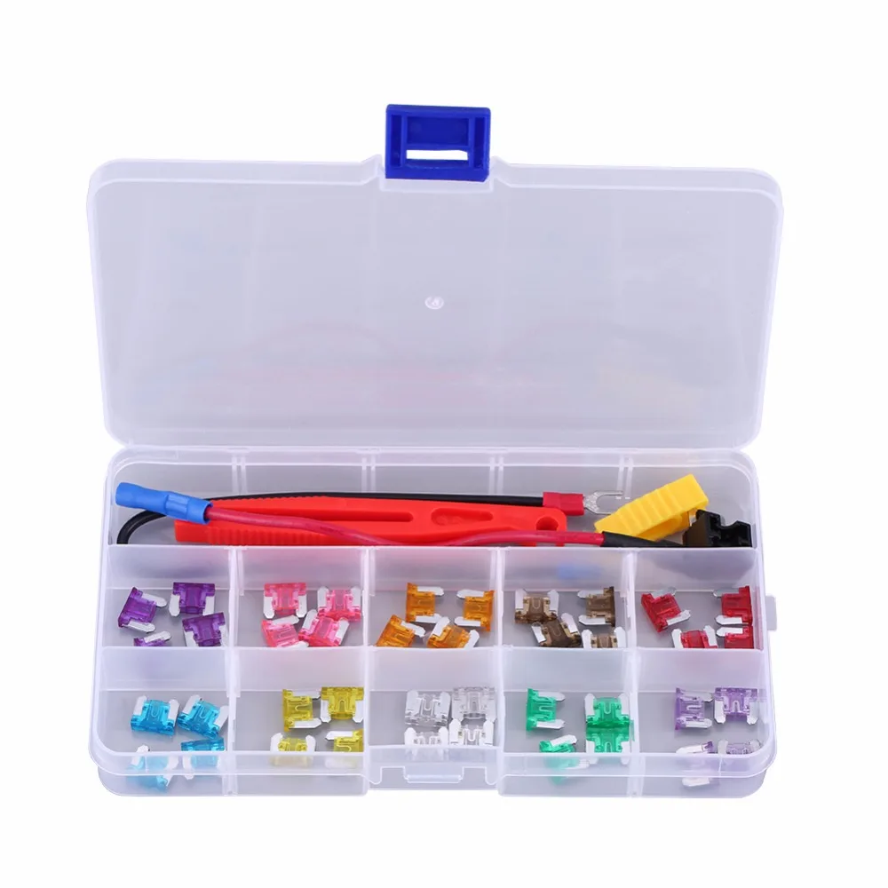 40pcs 3A 35A Assortment Micro Mini Blade Fuse Set Kit for Car Auto Truck SUV Motorcycle Car