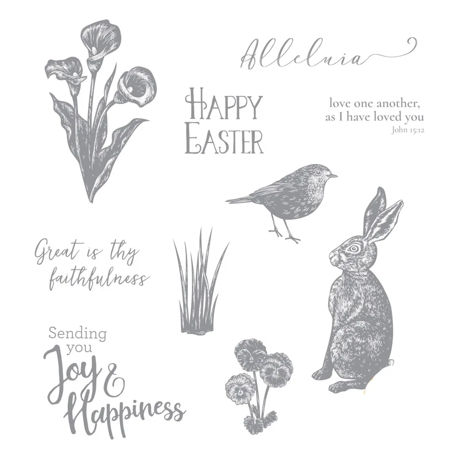 

Rabbit Transparent Clear Stamps and metal cutting die for DIY scrapbooking photo album/Card Making