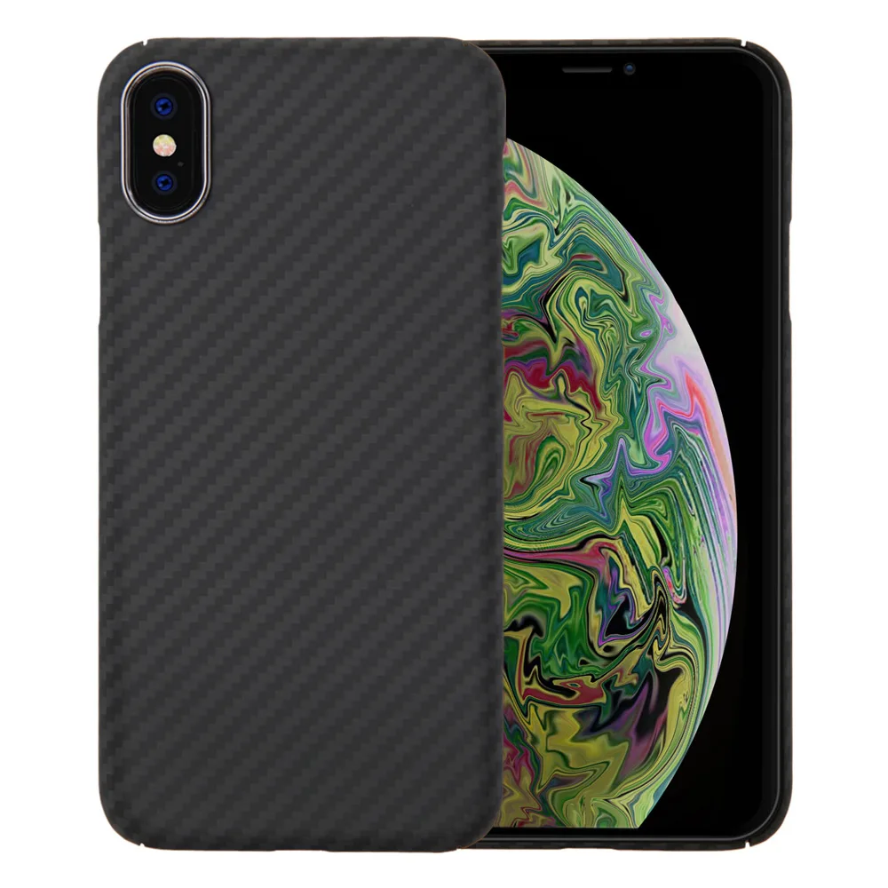 Cena 0.7mm Ultra cienki luksusowy wzór z włókna węglowego dla iPhone XR XS XS MAX skrzynki pokrywa pełna ochrona włókno aramidowe etui dla iphone a x