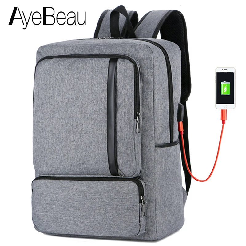 

Back Pack Bagpack Backbag School Bag Travel Laptop USB Backpack Male Men With Charging Notebook For Teenager Schoolbag Portfolio