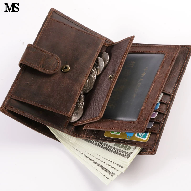 Мужской кожаный чехол для кредитных карт MS Multi-Card Crazy Horse повседневный