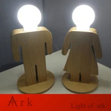 Современный дизайн, Настольный светильник для мальчиков и девочек, деревянная основа E27, 110 В, 220 В, Настольный светильник, настольная лампа для гостиной/спальни, украшение дома