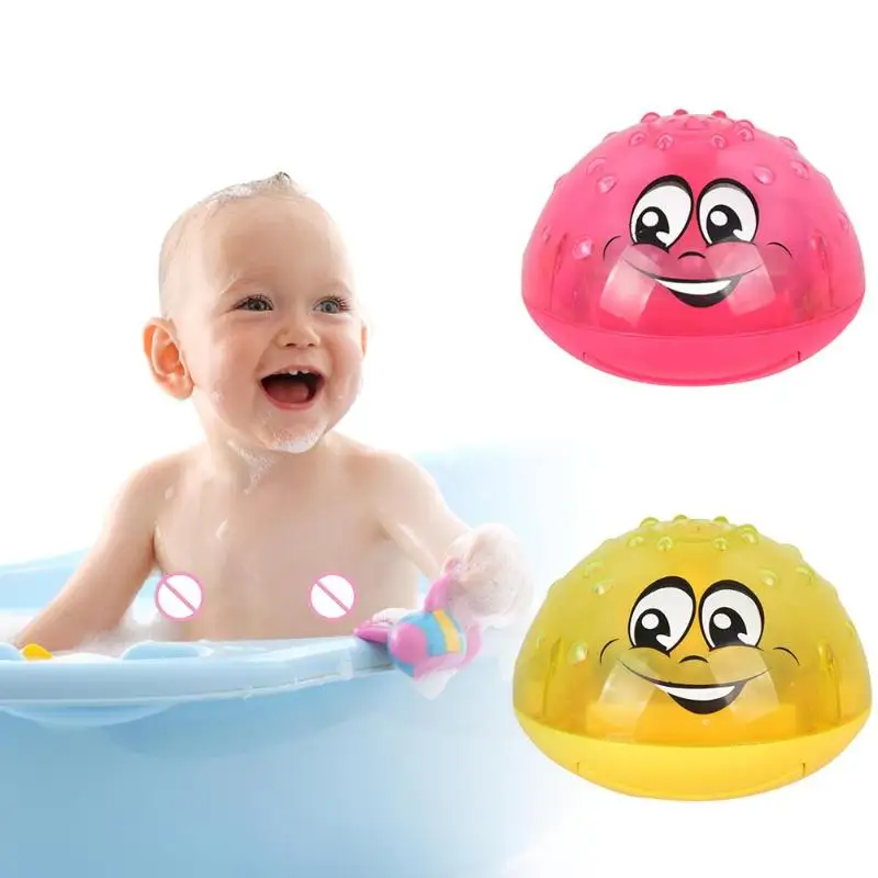 Игрушки для ванной, светильник с распылителем и водой, вращающиеся с душевым бассейном, детские игрушки, Электрический индукционный спринклер, светящийся водный шар, игрушки для душа