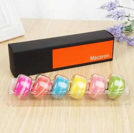 Разноцветная коробка для макарон, десертные макароны, бумажные коробки с пластиковым внутренним держателем для печенья, кондитерских упаковок - Цвет: 6