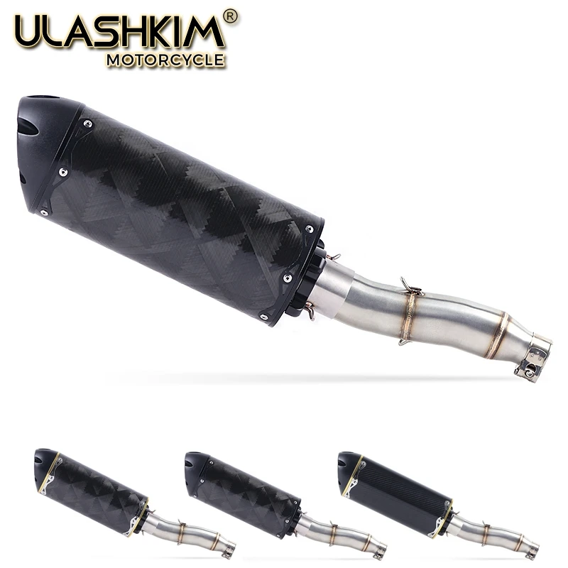 

Motorcycle Full Exhaust System Muffler Escape Slip On For YAMAHA XG250 XT250 Modified Contact Middle Pipe Adapter Connect