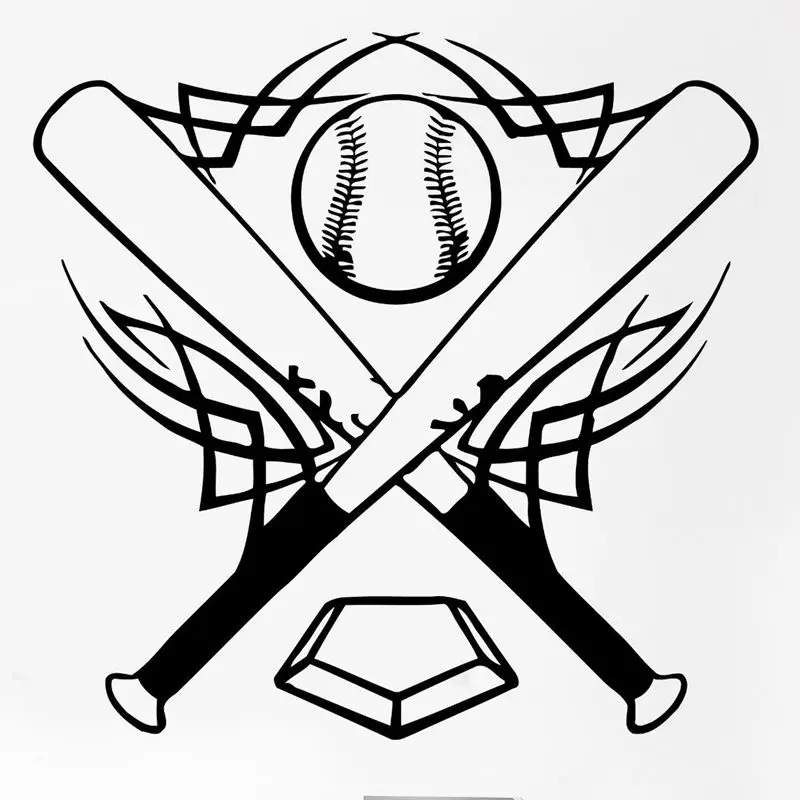 

Baseball Car Windows Sticker Name Sports Decal Posters Vinyl Wall Decals Pegatina Quadro Parede Decor Mural Baseball Sticker
