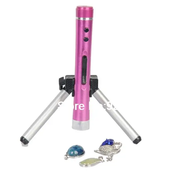 USB Mini Microscope Supereyes B010 1/10 400X Magnification With LED Adjust button and Photograph |
