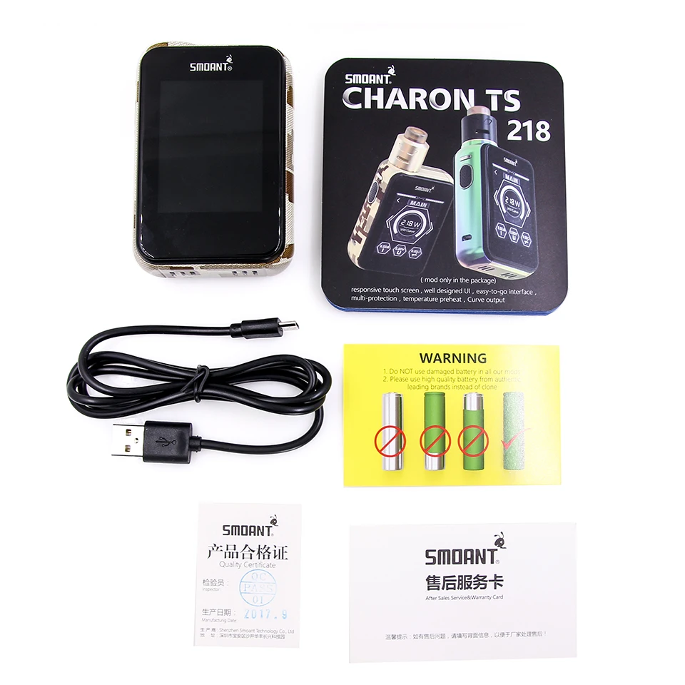 Оригинальный Smoant чарон TS 218 Вт сенсорный экран коробка мод ts электронная сигарета