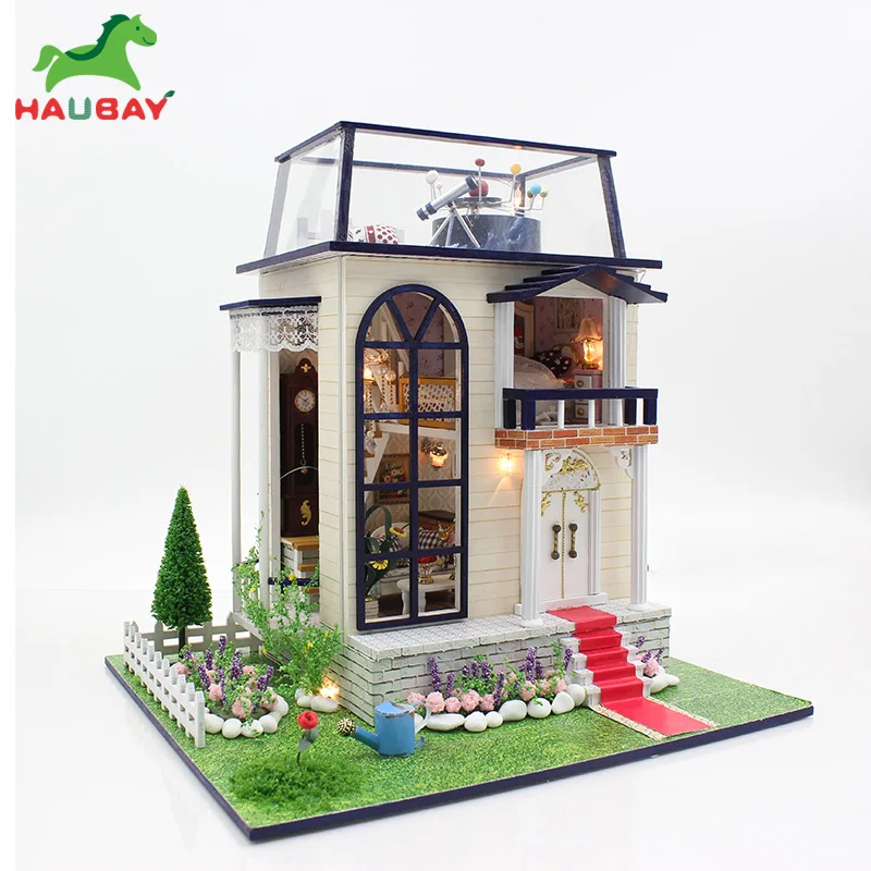 

Doll House Accessories Furniture DIY Wooded Dolls house For Adults Casa miniature Children Tree model Black Friday Deals On Sale