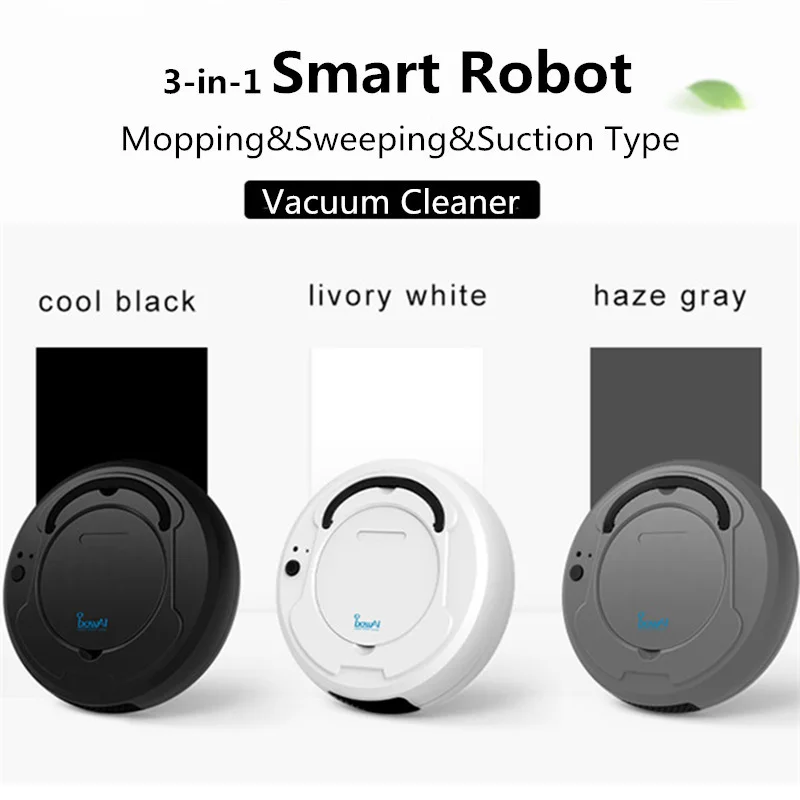 

Smart Robot Vacuum Cleaner Sweeping USB Charging 3 Modes Sweeper Low Noise Cleaning Machine For Home Dust Sterilize 1800Pa