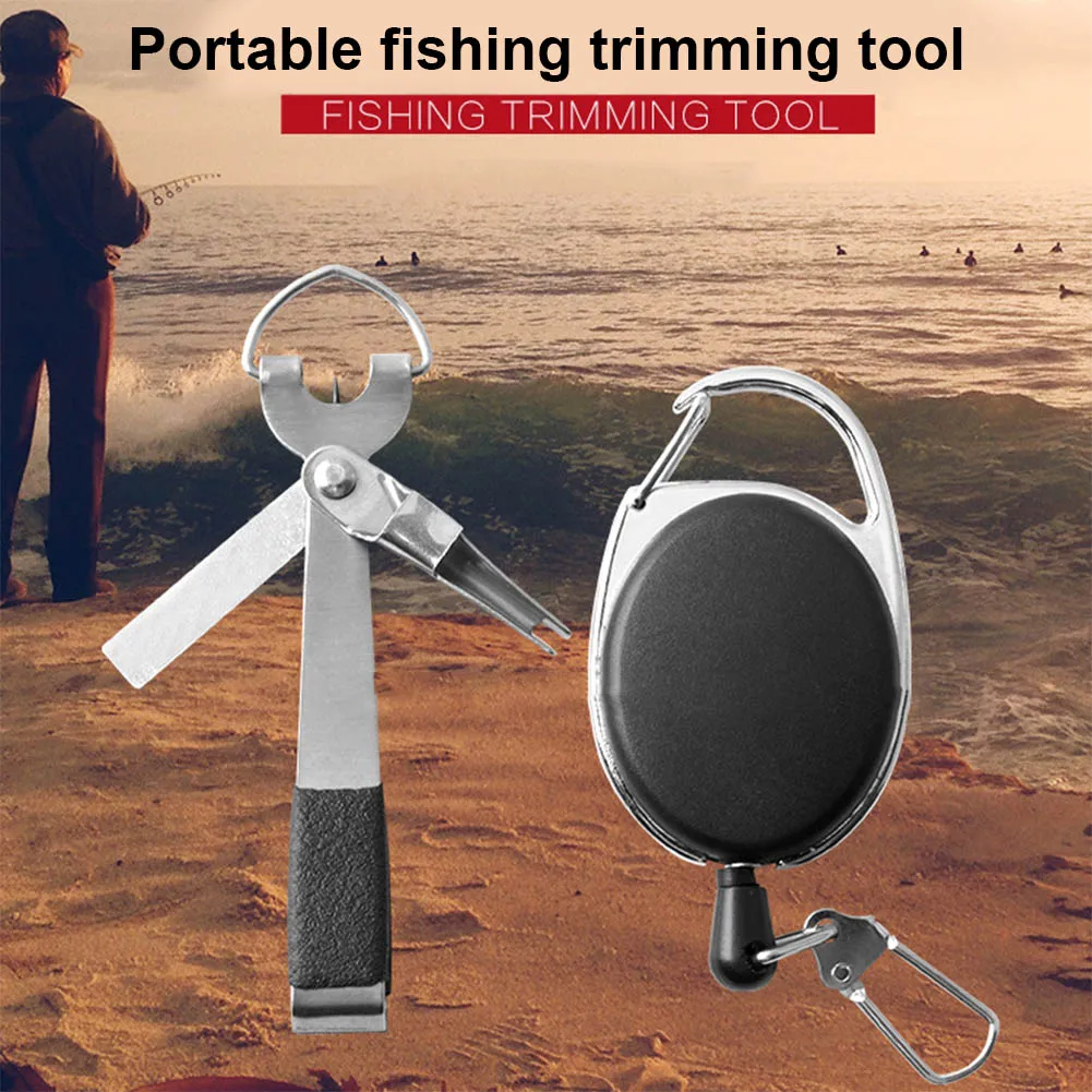 

2019 Fishing Quick Knot Tool Fly Fishing Clippers Line Nipper Tying with Zinger ALS88