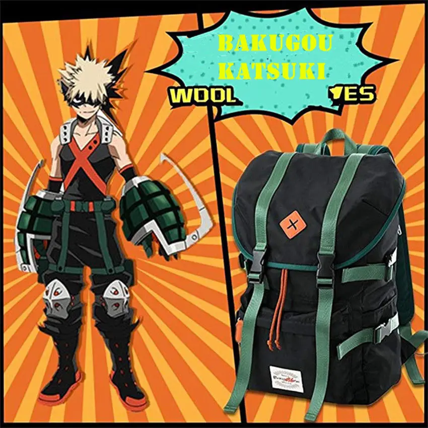 My Boku no Hero Academia Bakugou Katsuki Midoriya Izuku Todoroki Shouto Backpack Cool School Bag Gifts