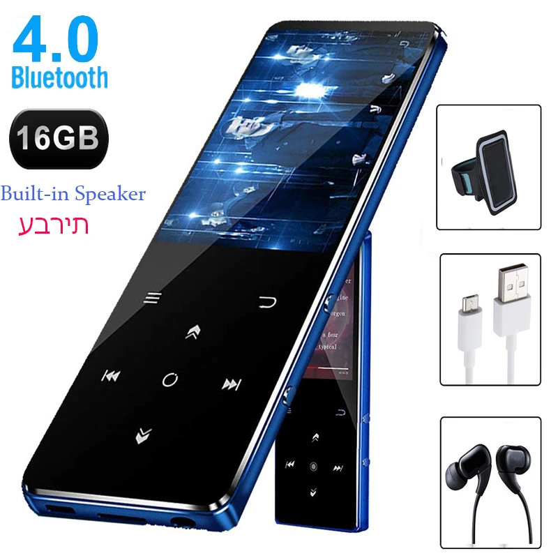 Оригинальный MP4 плеер K11Bluetooth 4 0 16 ГБ металлический с 2 дюймовым большим HD экраном