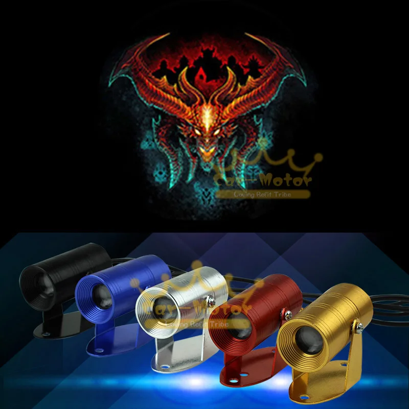 

3D Diablo Skull Logo Motorcycle Laser Projector Shadow Spotlight LED Logo Light Universal (3012)