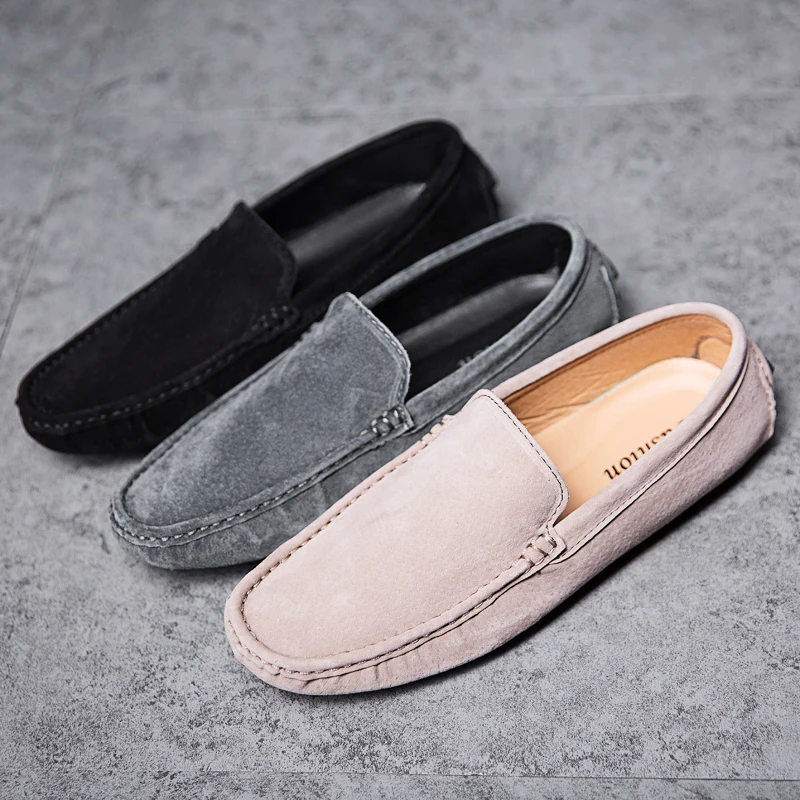 

Brand Designer Suede Leather Man Flats 2018 New Male Casual Shoes Sneakers Mens Loafers Moccasins Driving Shoe Zapatos de hombre