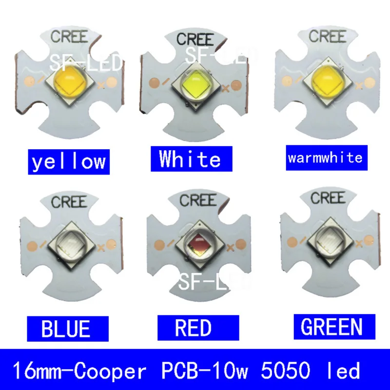1 шт. CREE XML2 светодиодный XM-L2-диод T6 U2 10 Вт белый нейтральный белый теплый белый красный зеленый синий розовый желтый УФ высокой мощности Светодиодный излучатель