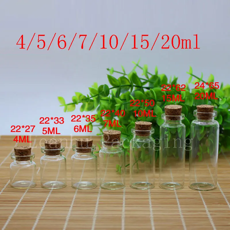 

small glass bottles with wood cork, Mini clear empty glass penicillin bottle containers decorative craft corked stopper vials