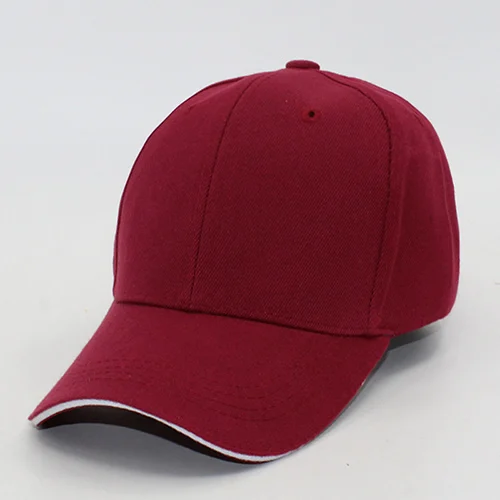 Мужская Бейсболка, Женская Бейсболка, кепка s Casquette, шапки для мужчин, одноцветная бейсболка Gorras Planas, однотонная бейсболка s - Цвет: wine red
