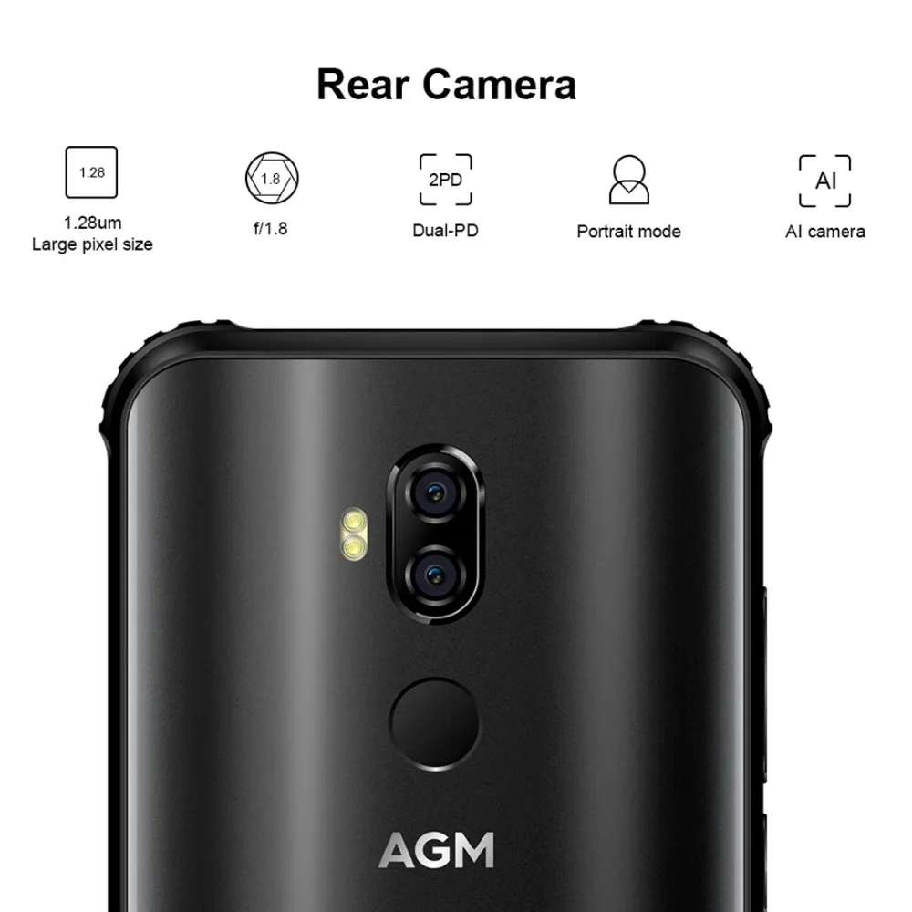 IP68 AGM X3 Android 8,1 смартфон 8 Гб 64 Гб отпечаток пальца ID 5,99 ''Восьмиядерный OTG NFC Беспроводная зарядка две sim-карты 4G мобильные телефоны