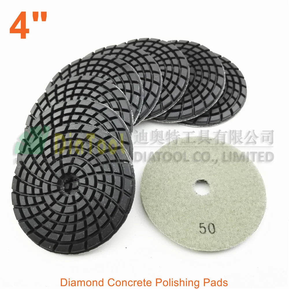 

9pcs 100mm Grit #50 Resin bond diamond concrete floor polishing pads beton floor renew reparing disk Dia 4inch