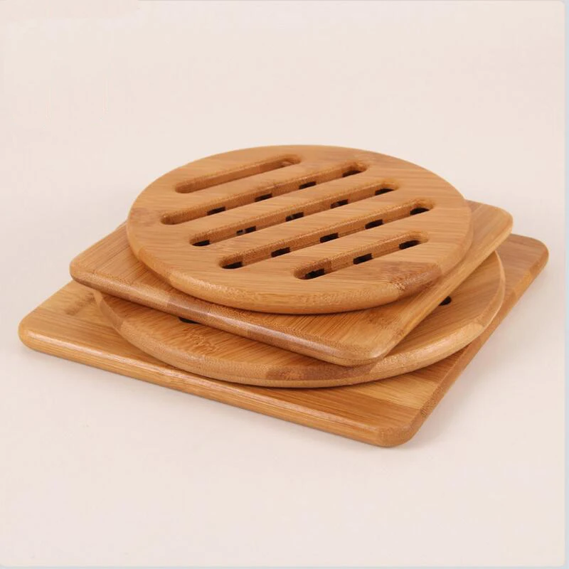 4 Pcs Cool Tool Surface Protect Thick Wooden Heat Insulation Pad Dining Table Anti scald Non