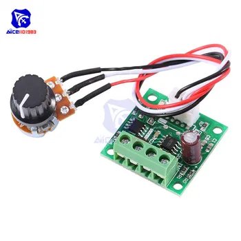 

High Precision 1.8V 3V 5V 6V 9V 12V PWM DC Motor Speed Controller Fuse 2A Over Current Protection with Knob Potentiometer Switch