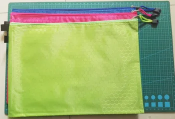 

5pcs A4 size 33*24cm South Korea Oxford zip file bag portable pen documents bag