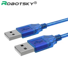 Robotsky USB 2.0 Type A Male to Male Cable Data Transfer USB2.0 Extension Cord 1FT 5FT 10FT For Radiator, Car Speaker, Hard Disk