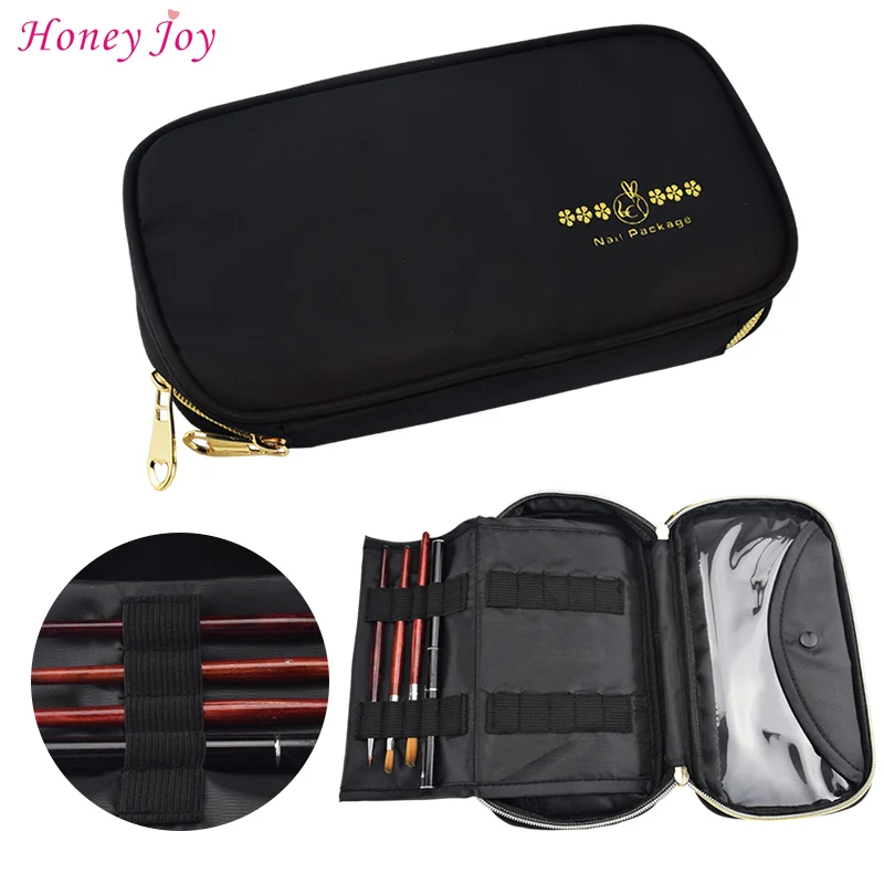 Portable Pro Nail Brushes Pen Nail Art Tools Kits Files Pusher Cuticle