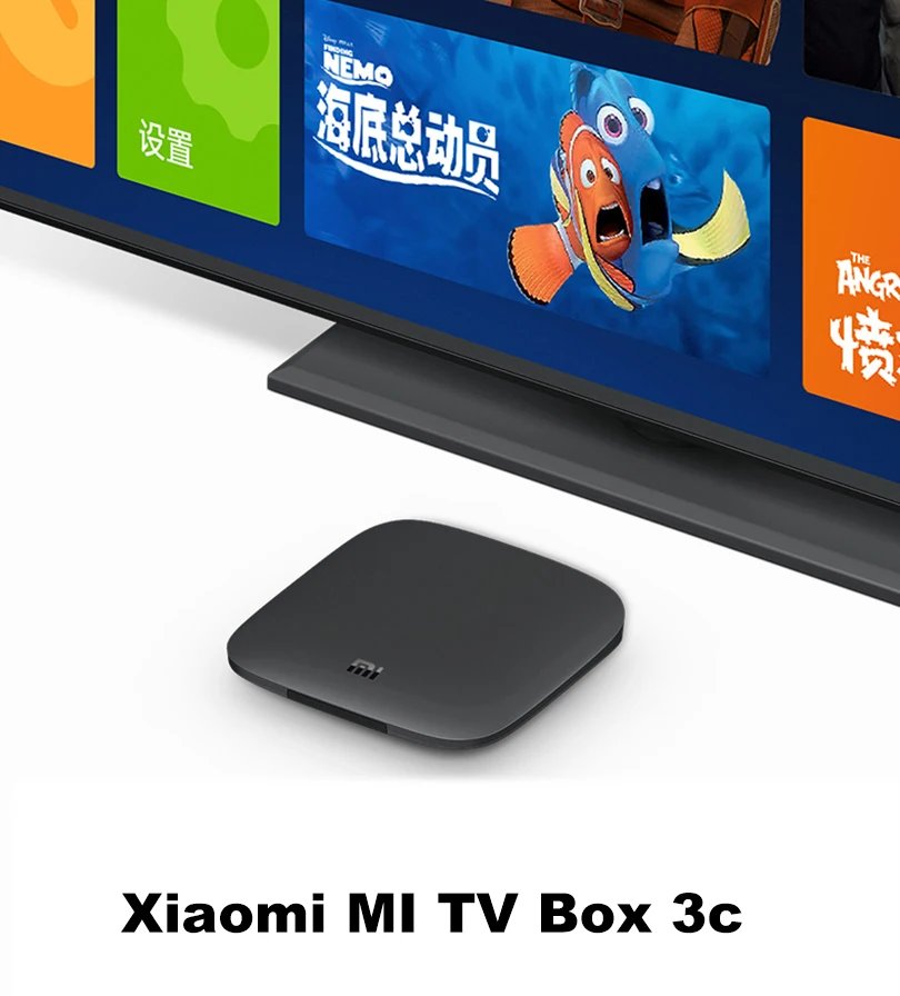 Оригинальная ТВ-приставка Xiao Mi tv Box 3 Smart 2 ГБ/8 ГБ 4 k, черная ТВ-приставка на Android tv 6 Smart медиаплеер, приставка