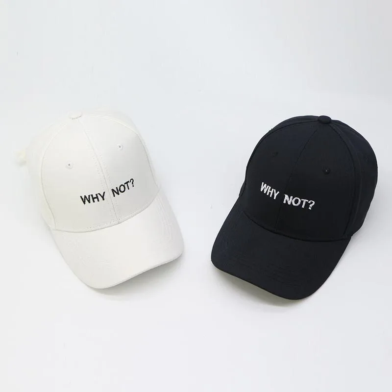 Бейсболка с надписью WHY NOT Snapbacks, хип-хоп кепка для мужчин и женщин, шапка для папы, хлопковая черная и белая кепка для мальчиков и девочек