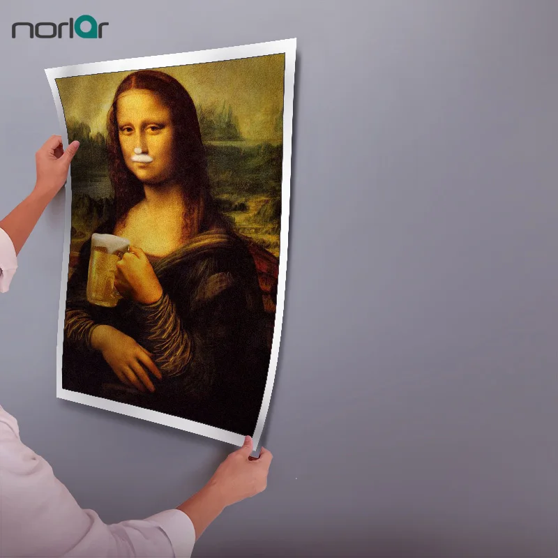 HD Печатный художественный холст Принт плакат Monalisa питьевое пиво картины, настенные декорации холст Картина Настенная картина без рамки