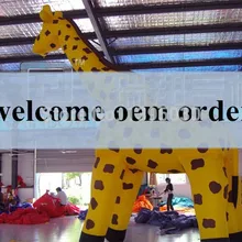1 шт. 5 м милый жираф надувные модели рекламной надувные прекрасный жираф надувной модель животных надувной Жираф