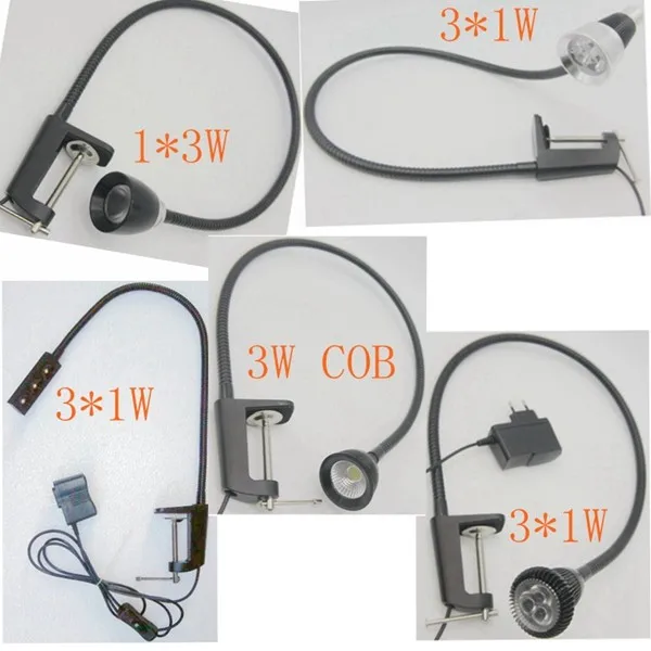 wood work table clamp led light