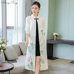 Традиционная китайская одежда для женщин на осень-зиму Модные женские пальто зимняя куртка женщин 2018 китайский стиль одежды V1129