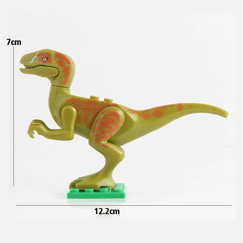 Модель животного строительные блоки динозавр Юрского периода собранные блоки детские игрушки 12 видов динозавров совместимы с большинством брендов - Цвет: Dinosaur D