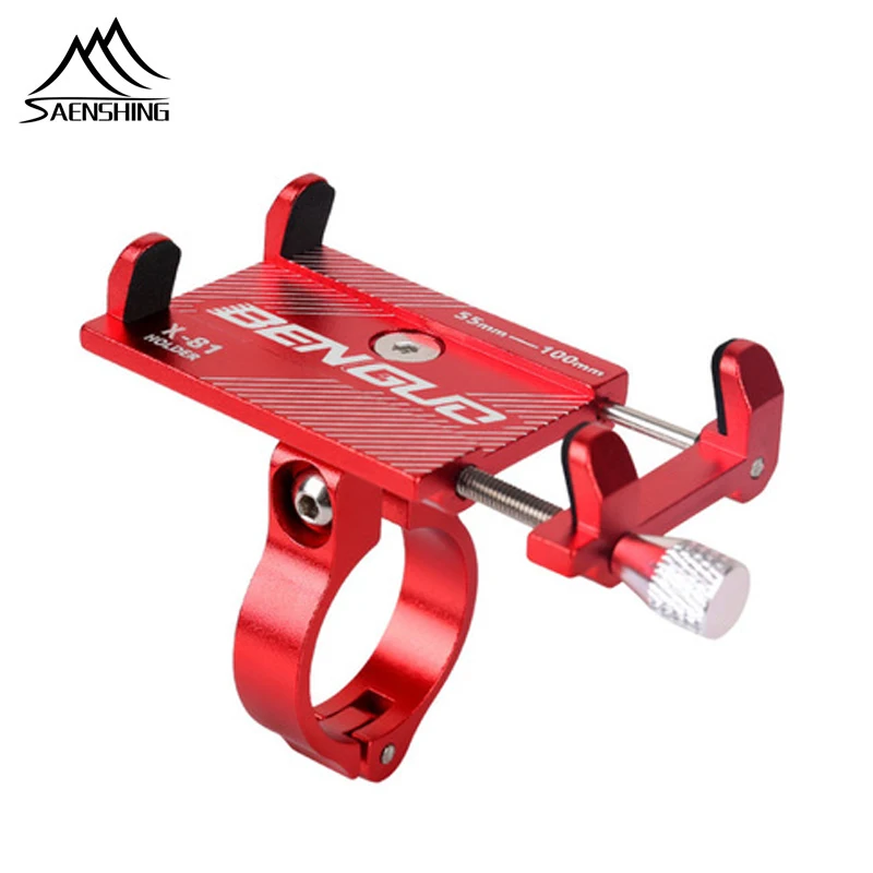 

SAENSHING Universal Bicycle Phone Holder Anti-shake Mountain Bike Road Bike Motorcycle Alloy Bicycle Mobile Phone Mount seat