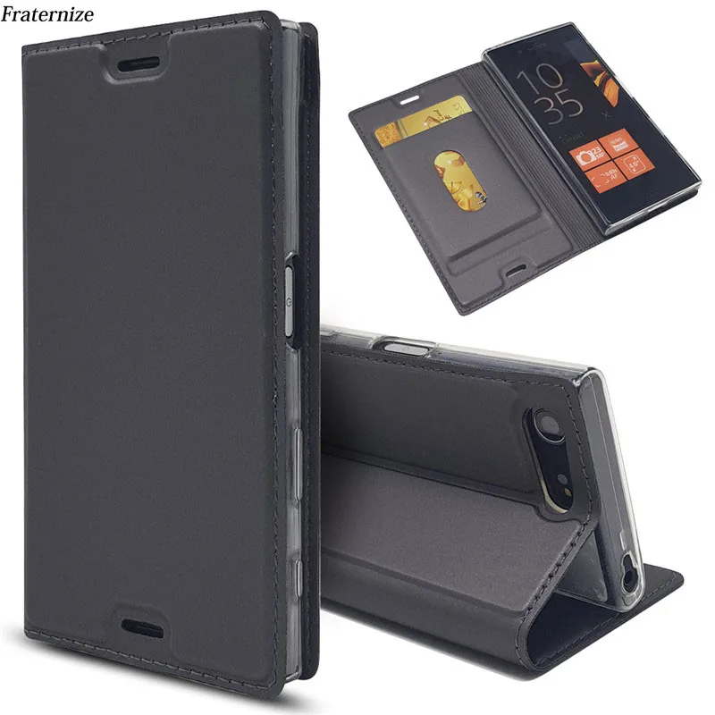Кожаный чехол книжка с бумажником для Sony Xperia XZ3 XZ1 XZ2 Z5 Compact X XZ Premium XA XA1 Plus XA2 Ultra L2 L1