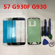 Передняя внешняя стеклянная линза сенсорный экран Замена для samsung Galaxy S7 G930 G930A G930F G935F S7 Edge+ Инструменты для ремонта и клей