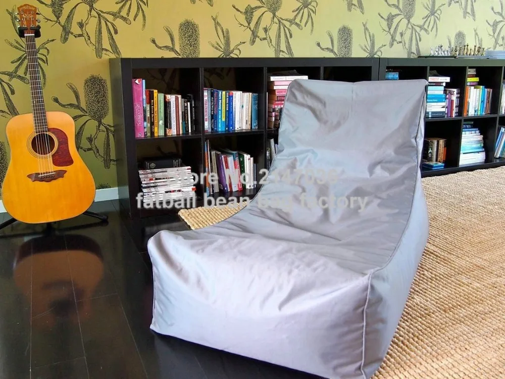 Light grey bean bag garden chair, outdoor patio hammock seat, living room beanbag sofa seats