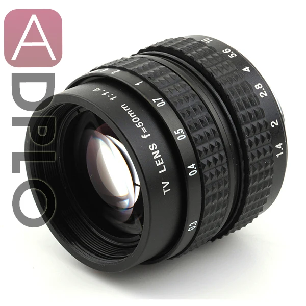 2/3"Television TV Lens/Camera Lens for C Mount Camera 50mm F1.4 in Black