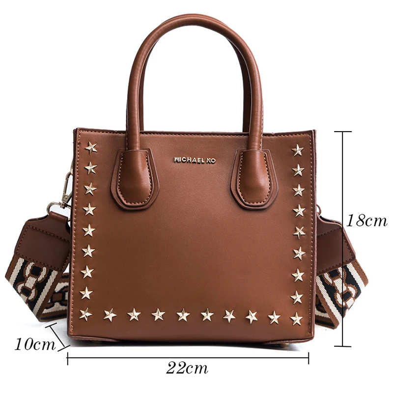 Aitesen пентаграмма сумки заклепки звезды плеча Crossbody obag TA известная марка Tote Michael